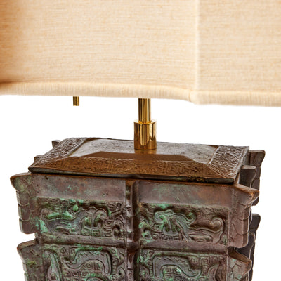 Monumental Archaic Bronze Lamps