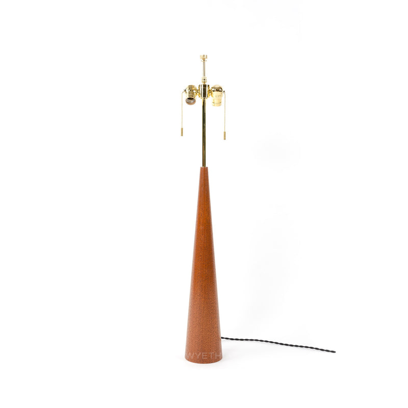 Conical Teak Lamp by Ernst Henriksen