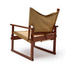 Teak Safari Chair and Ottoman by Poul Hundevad, 1950's