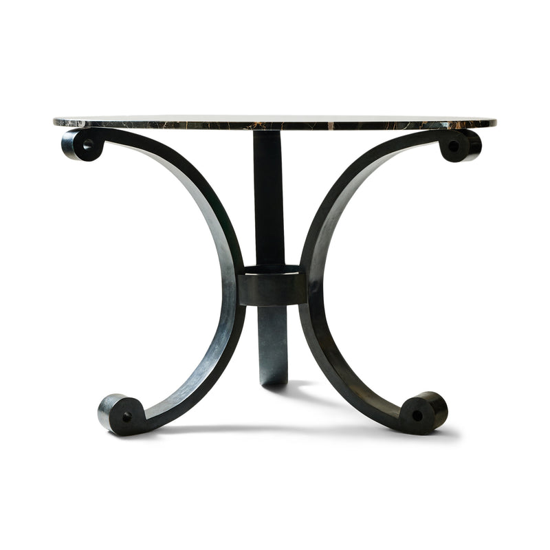 20th Century Solid Bronze Center Table With Marble Top
