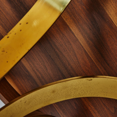 Pentagonal Base Bronze Bar and Ash Side Table by Edward Wormley for Dunbar, 1950s