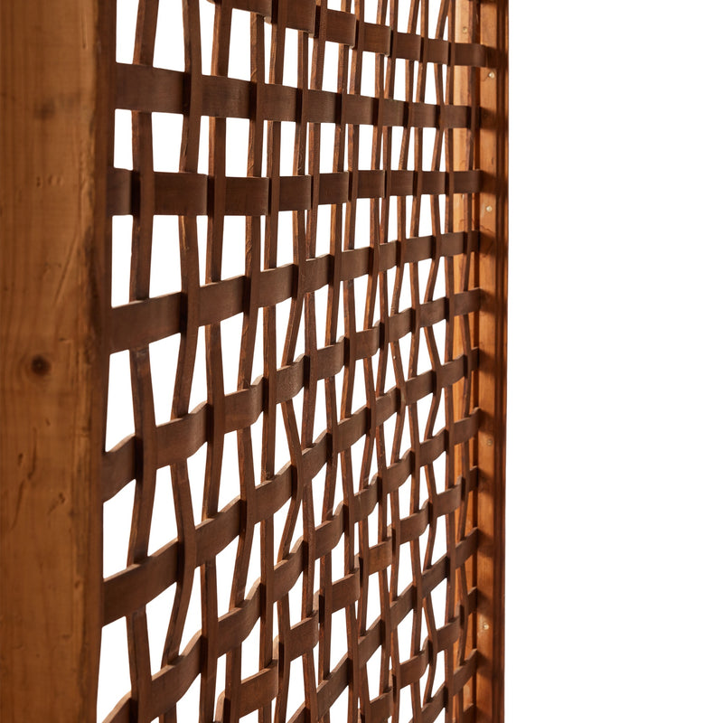 Woven Wood Slat Screen/Room Divider