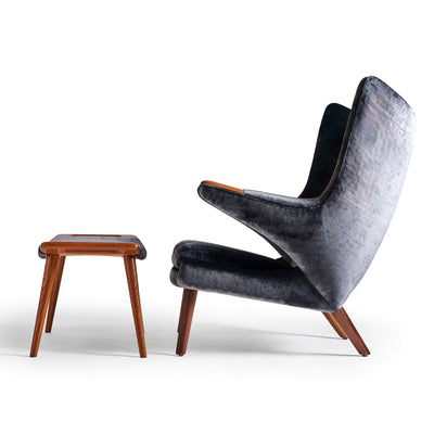 The AP 19 Papa Bear Chair and Stool by Hans J. Wegner for A.P. Stolen