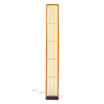 Japanese Inspired Grid Shade Floor Lamp for Lightolier, 1970's