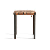 Woven Leather Stool by Swift and Monell