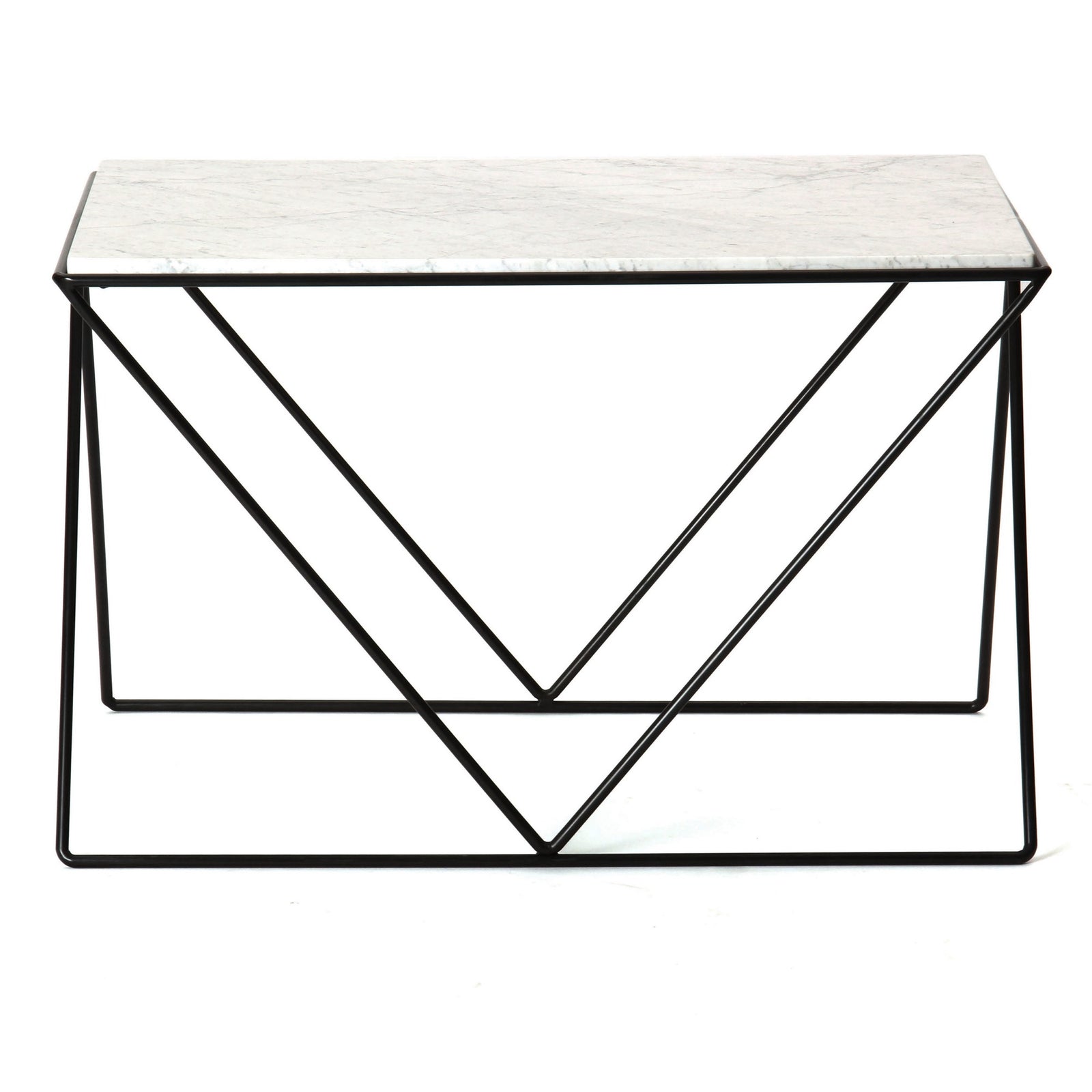 Avard Wrought Iron and Marble End Table by Darrell Landrum for Avard