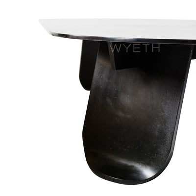 Chrysalis No. 1 Low Table in Blackened Steel by WYETH