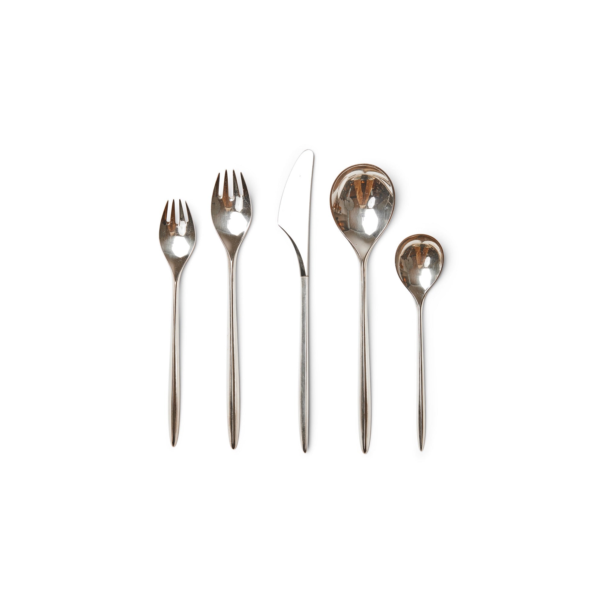 'Trinita' Sterling Flatware by Hjordis Haugaard for Nils Cohr, 1960