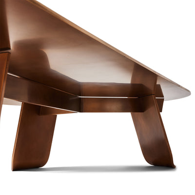 Chrysalis No. 1 Low Table in Natural Patinated Bronze by WYETH