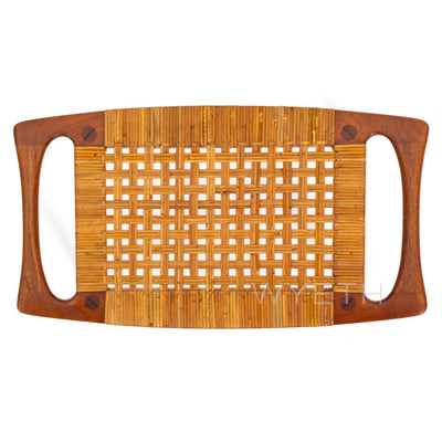 Oak and Cane Bench by Hans J. Wegner for Johannes Hansen