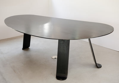 Chrysalis No. 1 Dining Table / Desk in Blackened Steel by WYETH, Made to Order