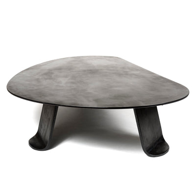 Chrysalis No. 1 Low Table in Blackened Steel with Zinc Finish by WYETH, Made to Order