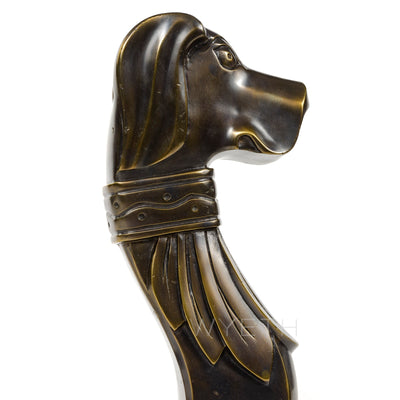 Bronze Hound Fireplace Andirons from USA