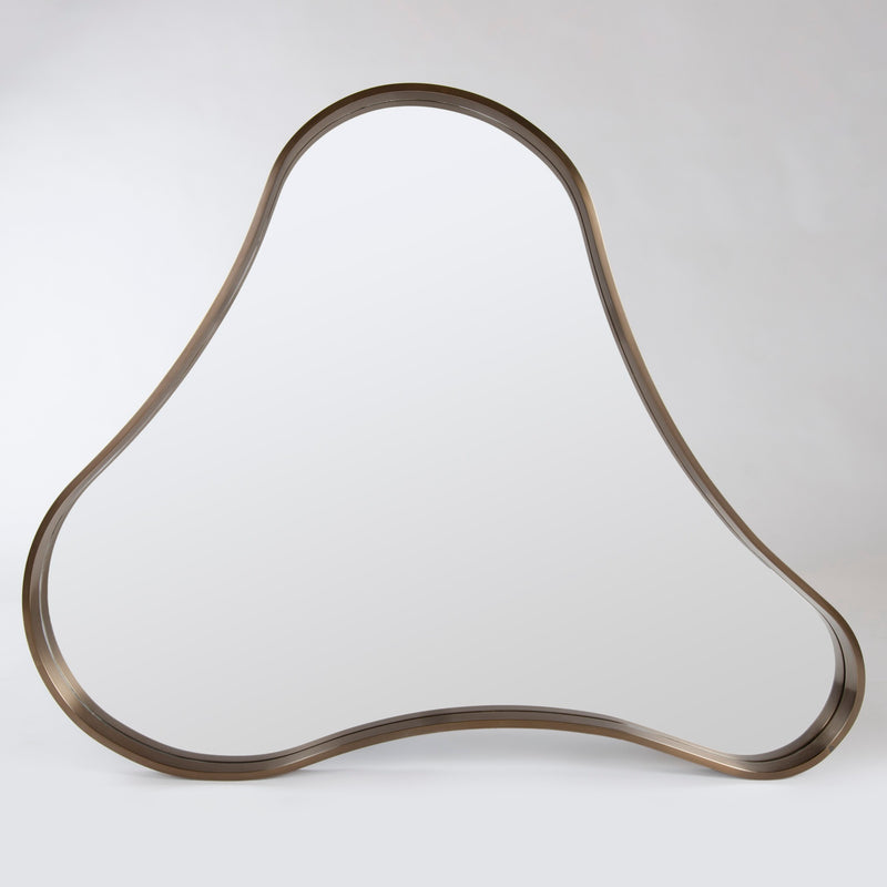 Biomorphic Bronze Wall Mirror by WYETH