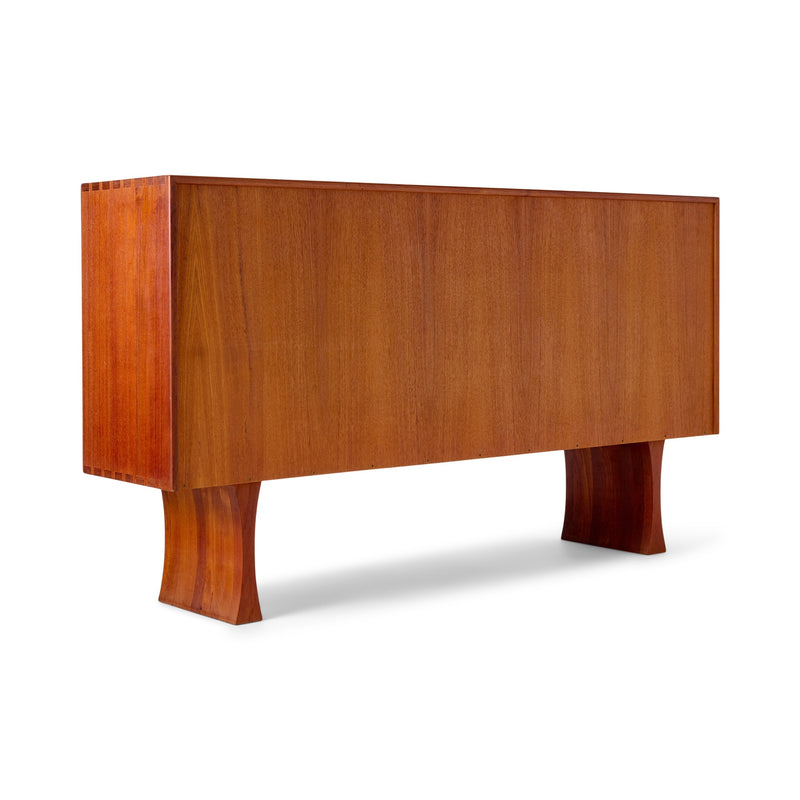 Glass Teak Cabinet by Johannes Aasbjerg, 1960s