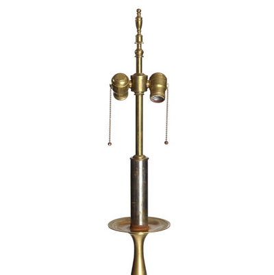 Pair of Scrolling Bronze Floor Lamps from USA