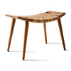 Oak and Cane Bench by Hans J. Wegner for Johannes Hansen