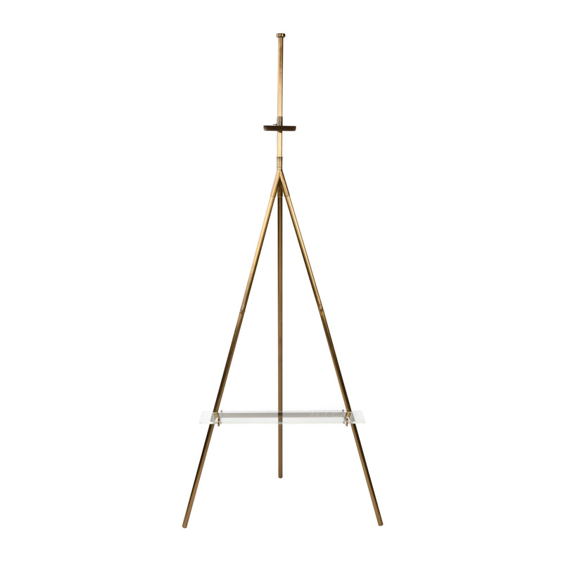 Brass Easel with an Acrylic Shelf