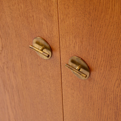 Oak Two Door Linen Cabinet by Borge Mogensen for C.M. Madsens, 1960's