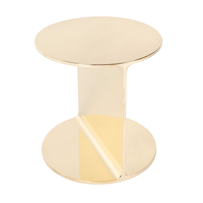 ‘Round I-Beam’ Side Table in Polished Bronze by WYETH, Made to Order