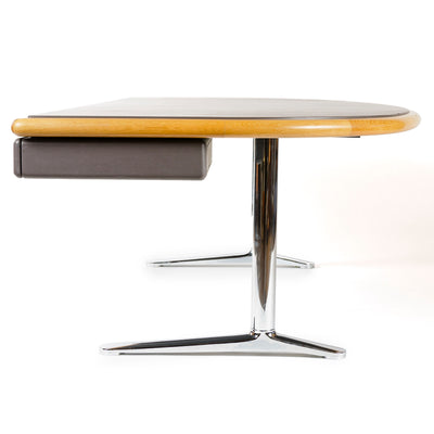 Custom Order Executive Desk and Wall Mounted Cabinet by Warren Platner for Knoll