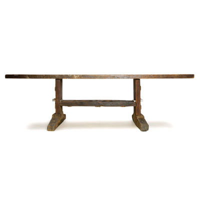 Antique Oak Work Bench or Console Table from USA