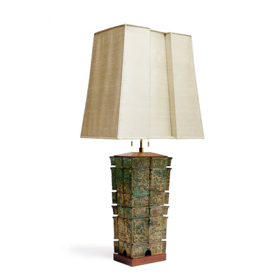 XL Monumental Archaic Bronze Lamp