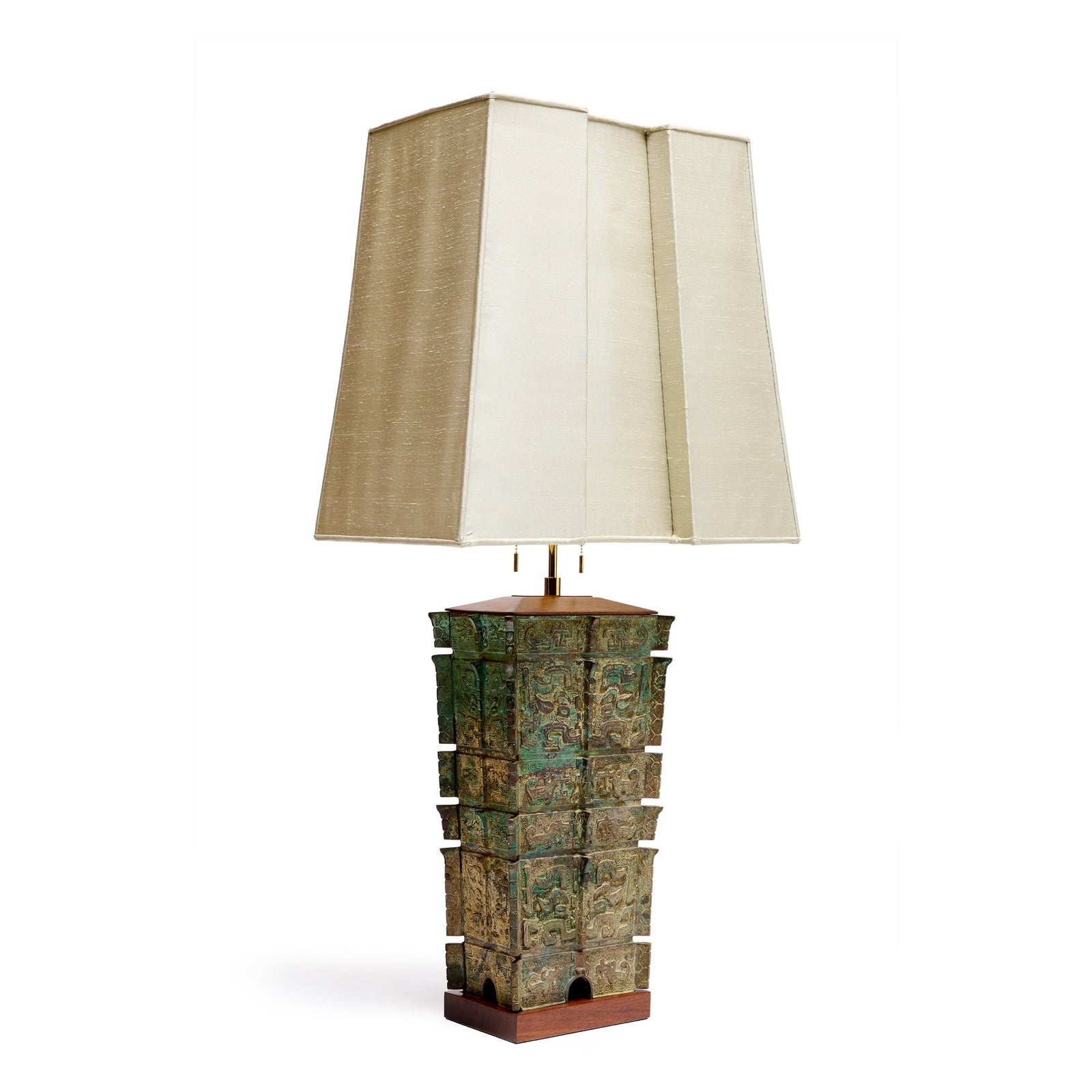 An XL Monumental Archaic Bronze Lamp