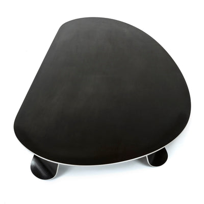 Chrysalis No. 1 Low Table in Blackened Stainless Steel with Polished Edges by WYETH, Made to Order