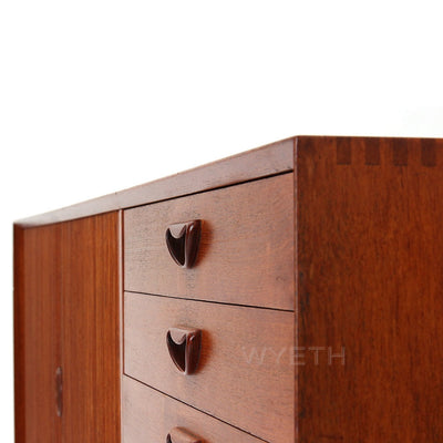 Hvidt & Molgaard-Nielsen Solid Teak Tambour Sideboard by Peter Hvidt & Orla Mölgaard-Nielsen