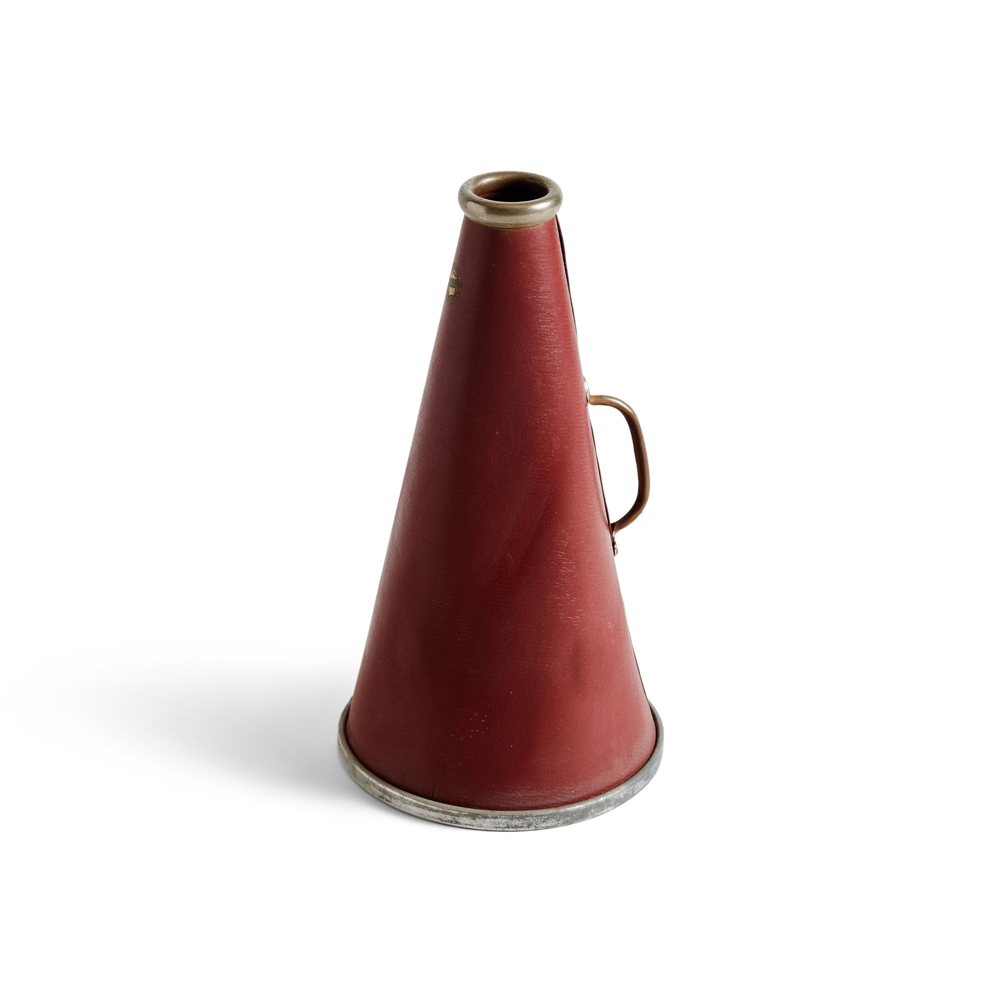 Vintage All-American Cheerleader’s Megaphone: A Crimson Icon of Americana for Rawlings Mfg. Co.