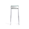 'Vista' Glass Block Table in Polished Stainless Steel with Round Legs by WYETH, Made to Order