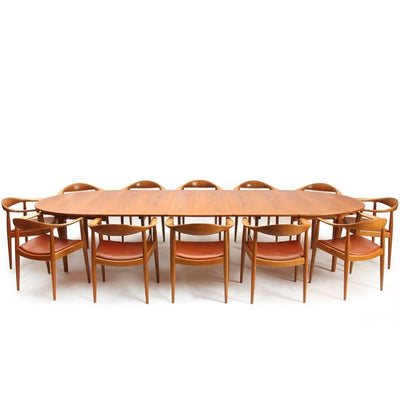 Oval Extension Table by Hans J. Wegner for Johannes Hansen