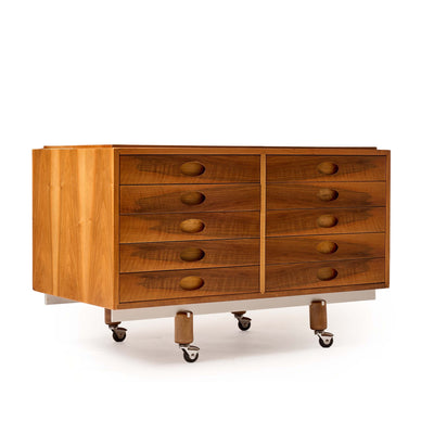 A Rare Modern Tambour Desk Cabinet by Gianfranco Frattini for Bernini