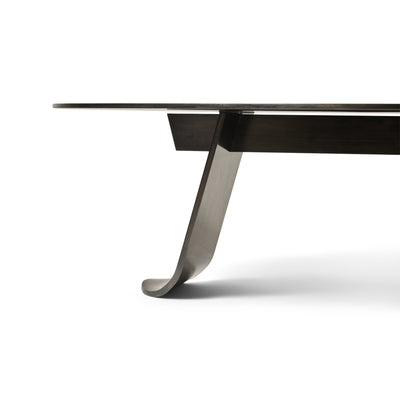 Chrysalis No. 2 Low Table in Blackened Steel by WYETH, Made to Order
