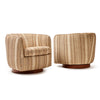 Swiveling Armchairs by Milo Baughman