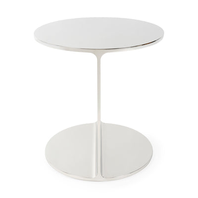 ‘Round I-Beam’ Side Table in Polished Stainless Steel by WYETH, Made to Order - WYETH