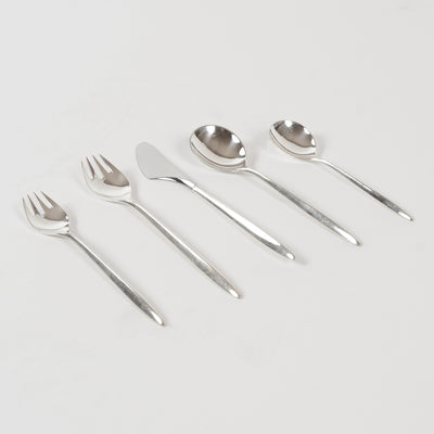 'Trinita' Sterling Silver Flatware Service for 12 by Hjordis Haugaard for COHR, 1960