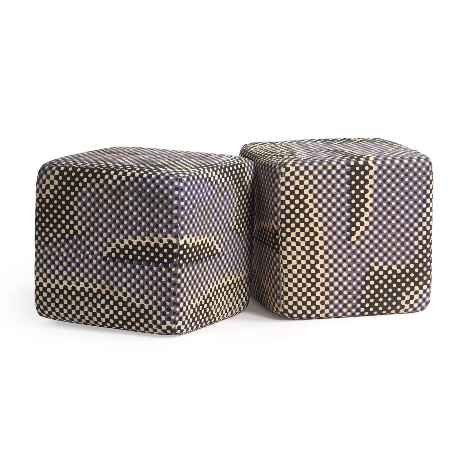 Graphic Op Art Fabric Cube from USA