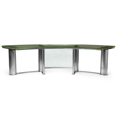 An Impressive Art Deco Chrome and Glass Desk from France, 1930s