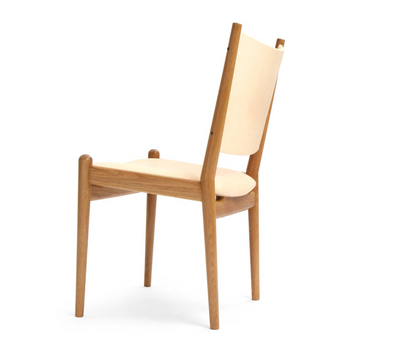 Oak and Leather Side Chair by Hans J. Wegner