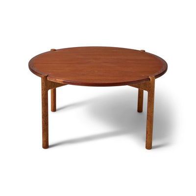 Reversible Top Low Table in Teak and Oak by Hans J. Wegner for Johannes Hansen