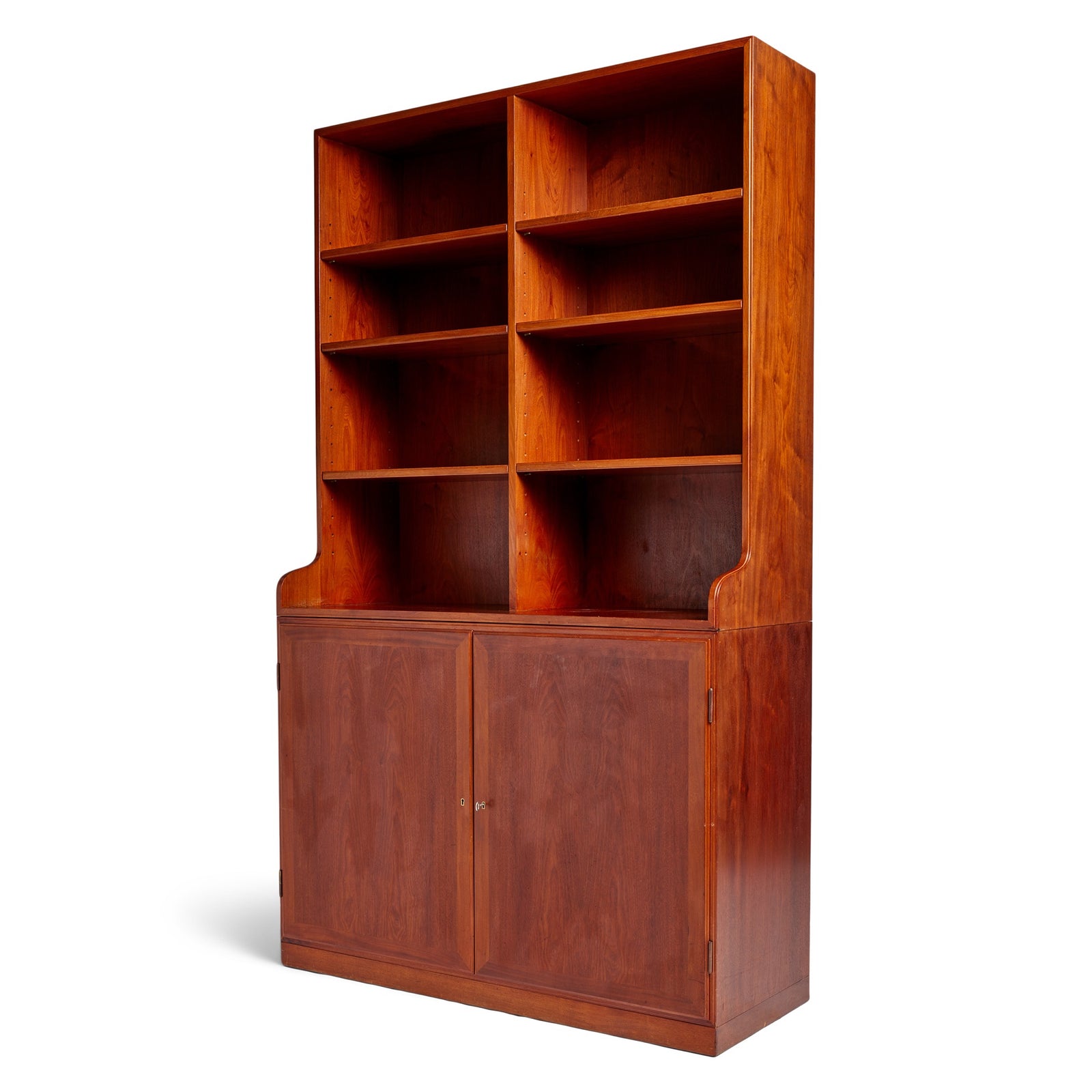 Solid Teak Cabinet with Open Shelving by Rudolf Rasmussen for Rud Rasmussen, 1960s