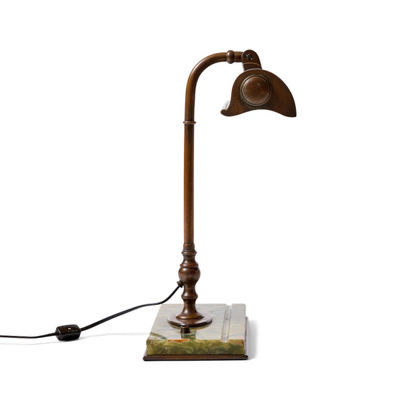 Bronze bankers fashion lamp