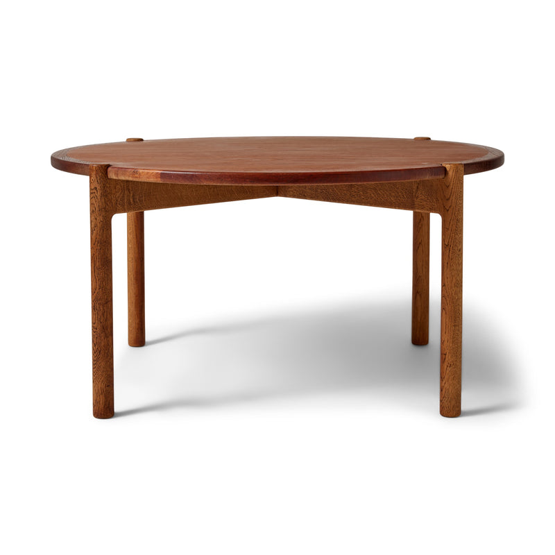 Reversible Top Low Table in Teak and Oak by Hans J. Wegner for Johannes Hansen