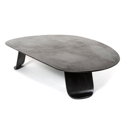 Chrysalis No. 1 Low Table in Blackened Steel with Zinc Finish by WYETH, Made to Order