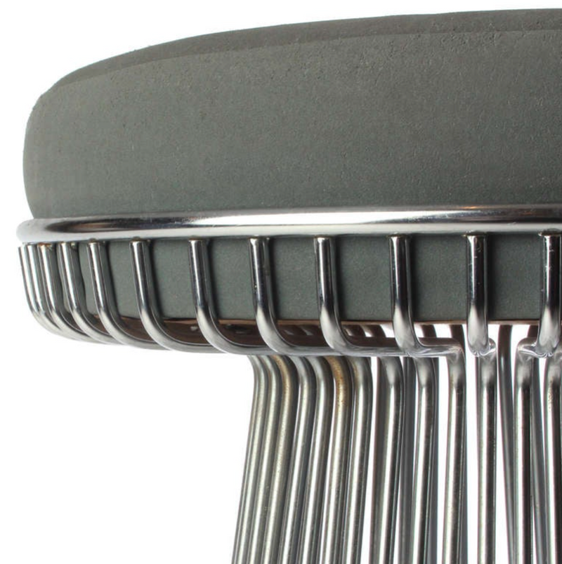 Platner Style Chromed Steel Stools In the Style of Warren Platner, 1960s