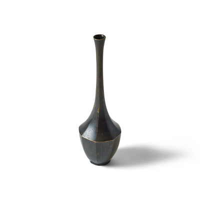 Bronze Faceted Bud Vase from Japan