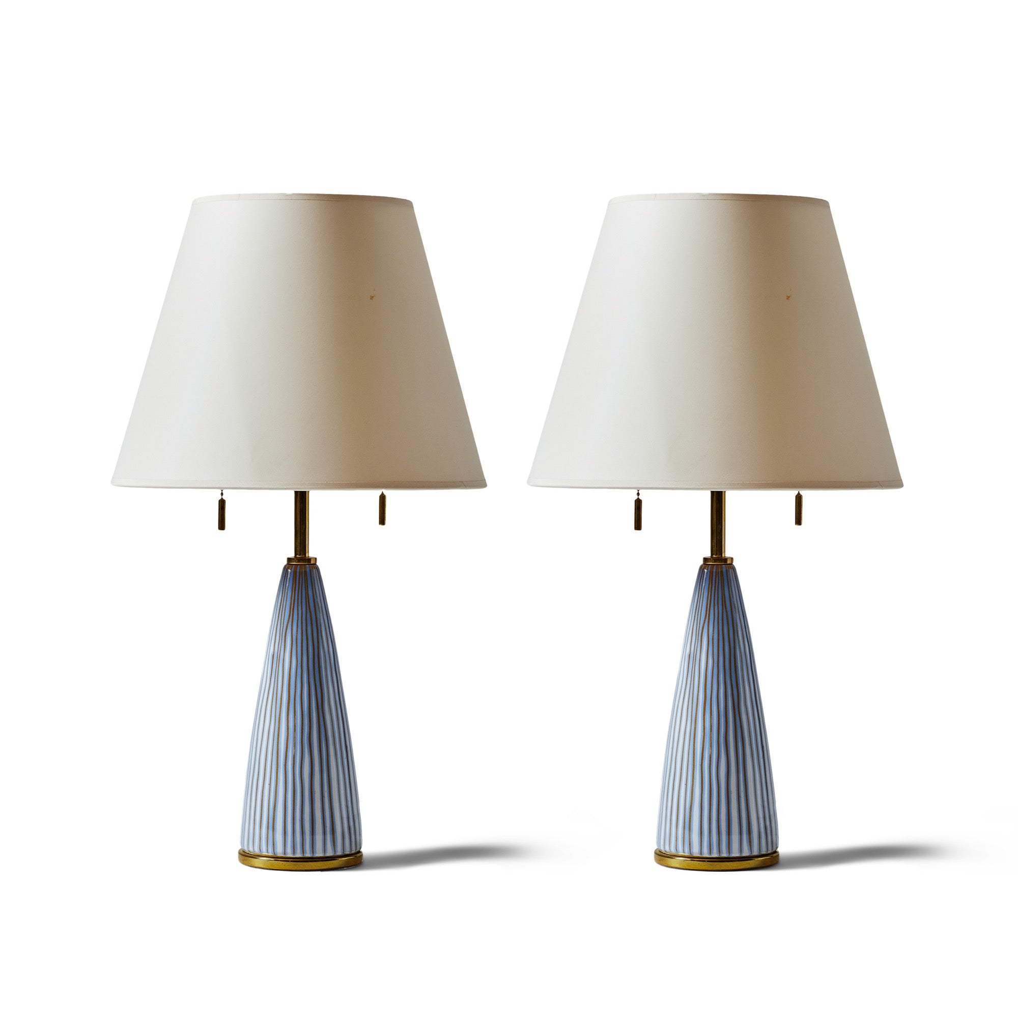 Pair of Ceramic Table Lamps from Italy