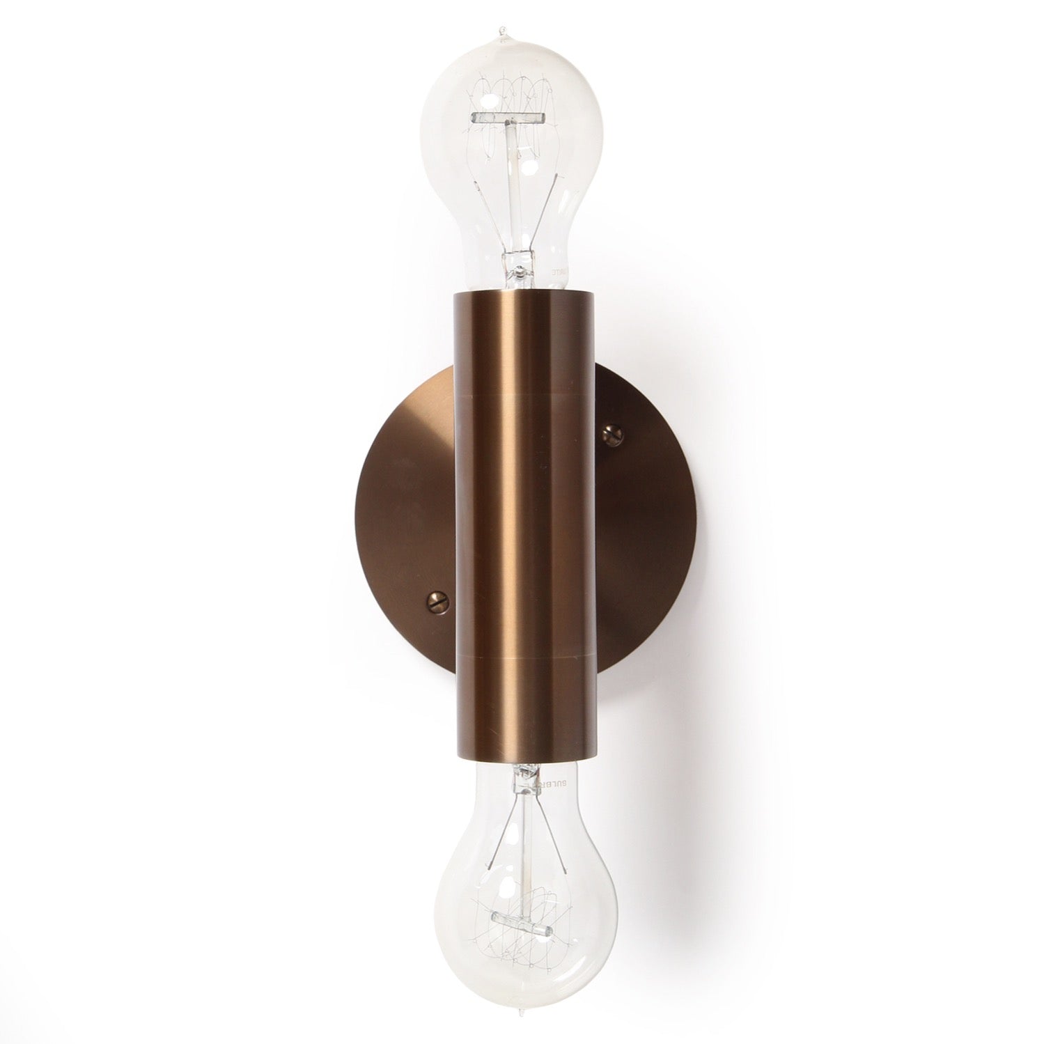 Brass Double Wall Light Fixture by WYETH